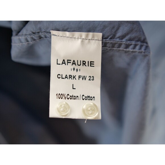 Lafaurie Mens Clark Shirt Regular Long Sleeve Dress Button Shirt Size Large Gray - Picture 4 of 7